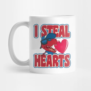 'I Steal Hearts Dinosaur' Sweet Valentines Lovers Gift Mug